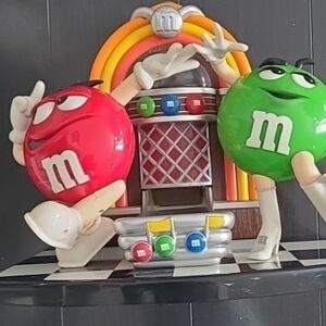 Vintage M&M’s Jukebox Candy Dispenser Red & Green Characters
